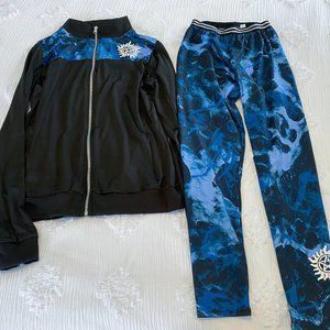 Supernatural Marble Print Workout Set (Leggings & Jacket)